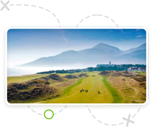 A lush green golf course